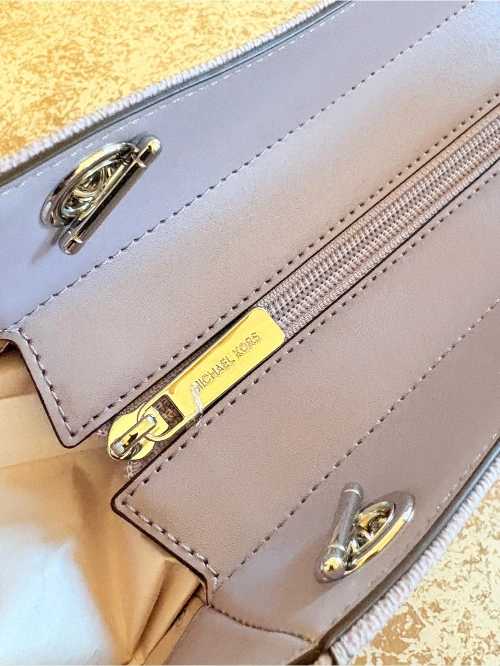 Michael Kors Lavender MK Logo Tote with Matching Wallet